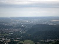 DSC 0198  Limberg von Norden, im Vordergrund rechts Rehlingen Siersburg, im Hintergrund Kraftwerk Ensdorf, links Dillingen