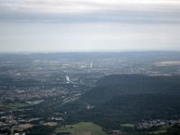 DSC 0198  Limberg von Norden, im Vordergrund rechts Rehlingen Siersburg, im Hintergrund Kraftwerk Ensdorf, links Dillingen